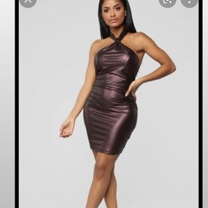 NWT Fashion Nova faux leather dress